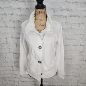 Prana candice funnel neck Cardigan Sz S long sleeve pockets sweater A4N